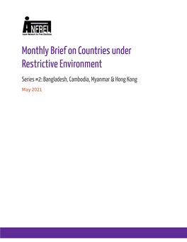 Monthly Brief on Countries Under Restrictive Environment (May 2021)