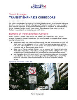 Transit Emphasis Corridors