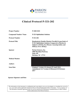 Clinical Protocol P-321-202