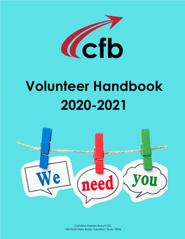 Volunteer Handbook 2020-2021