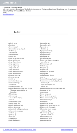 Aardvark 25, 53 Abalosia 146 Abrocoma 141, 386 Abrocomidae 29