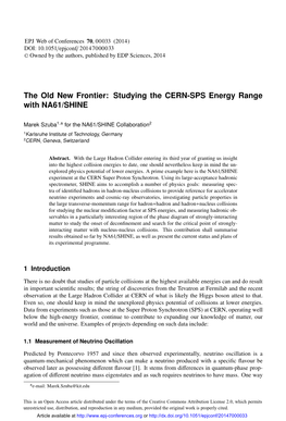 Studying the CERN-SPS Energy Range with NA61/SHINE