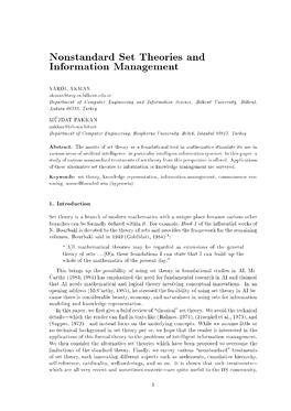 Nonstandard Set Theories and Information Management
