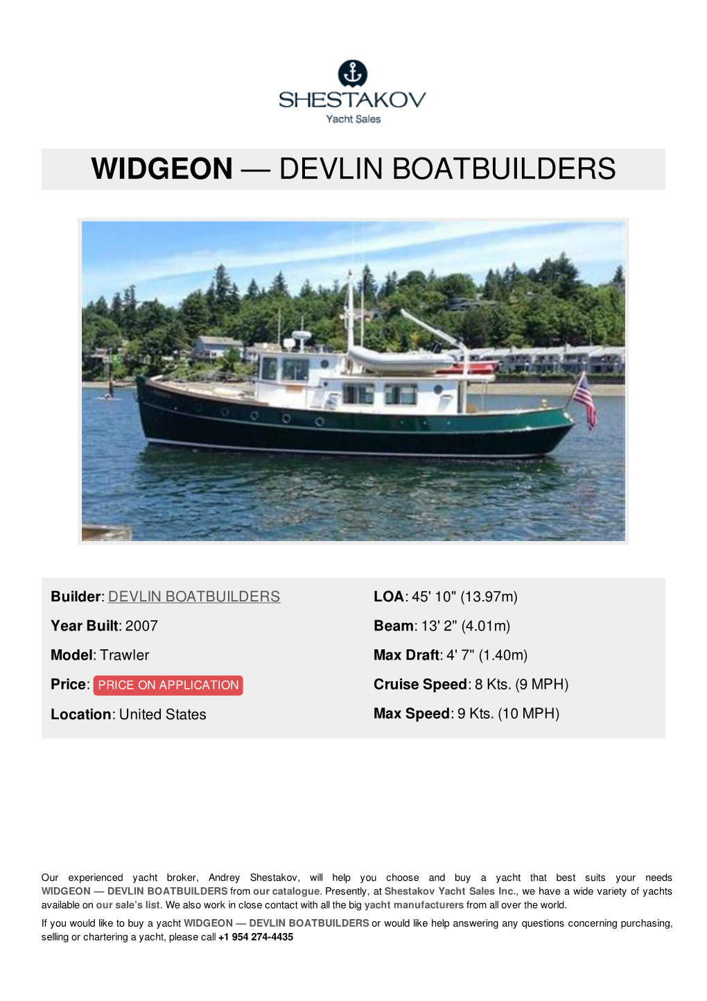 Widgeon — Devlin Boatbuilders