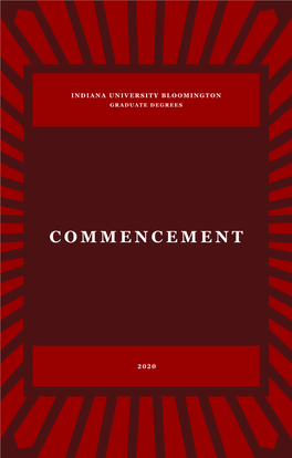 Indiana University Bloomington Graduate Commencement 2020