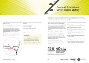 Crossrail 2 Factsheet: Seven Sisters Station Crossrail 2 Factsheet: Victoria Station