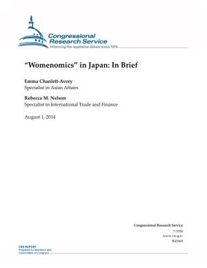 "Womenomics" in Japan: in Brief