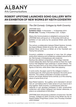 Robert Upstone Launches Soho Gallery with an Exhibition of New Works by Keith Coventry