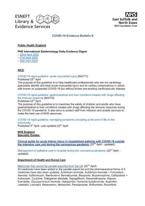 COVID-19 Evidence Bulletin 8