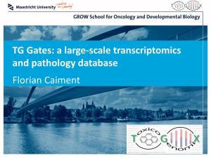 TG Gates: a Large-Scale Transcriptomics and Pathology Database Florian Caiment