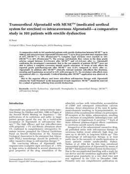 Transurethral Alprostadil with MUSETM (Medicated