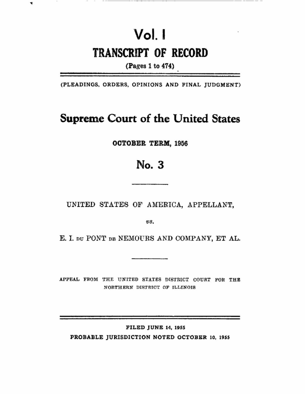 Transcript of Record Index