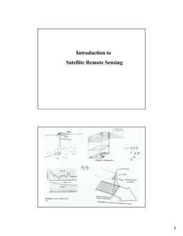 Introduction to Satellite Remote Sensing