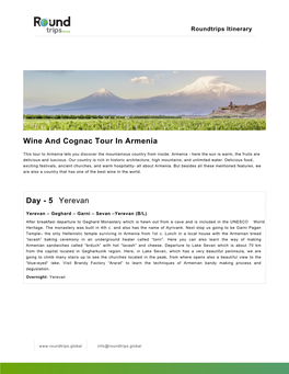 Wine and Cognac Tour in Armenia