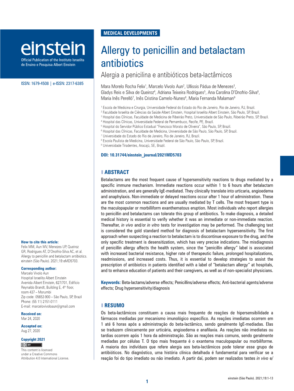 Allergy to Penicillin and Betalactam Antibiotics