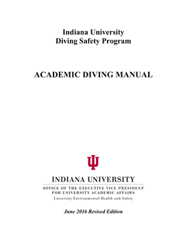 Academic Diving Manual