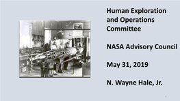 Human Exploration and Operations Committee NASA Advisory Council