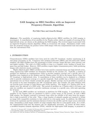 SAR Imaging on HEO Satellites with an Improved Frequency-Domain Algorithm