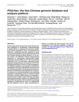 PGG.Han: the Han Chinese Genome Database and Analysis Platform