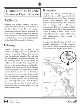Georgian Bay Islands National Park of Canada