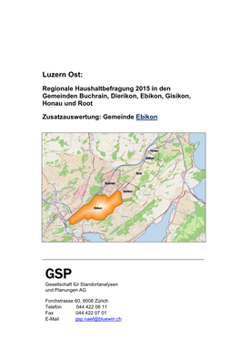 Haushaltbefragung 2015 / Luzern OST / Ebikon