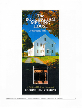 The Rockingham Meeting House / National Historic