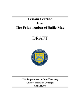 Lessons Learned from the Privatization of Sallie Mae