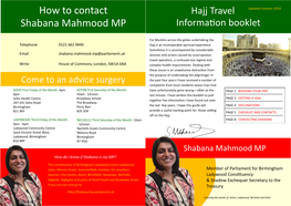 How to Contact Shabana Mahmood MP