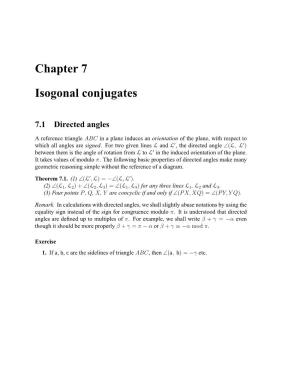 Chapter 7 Isogonal Conjugates