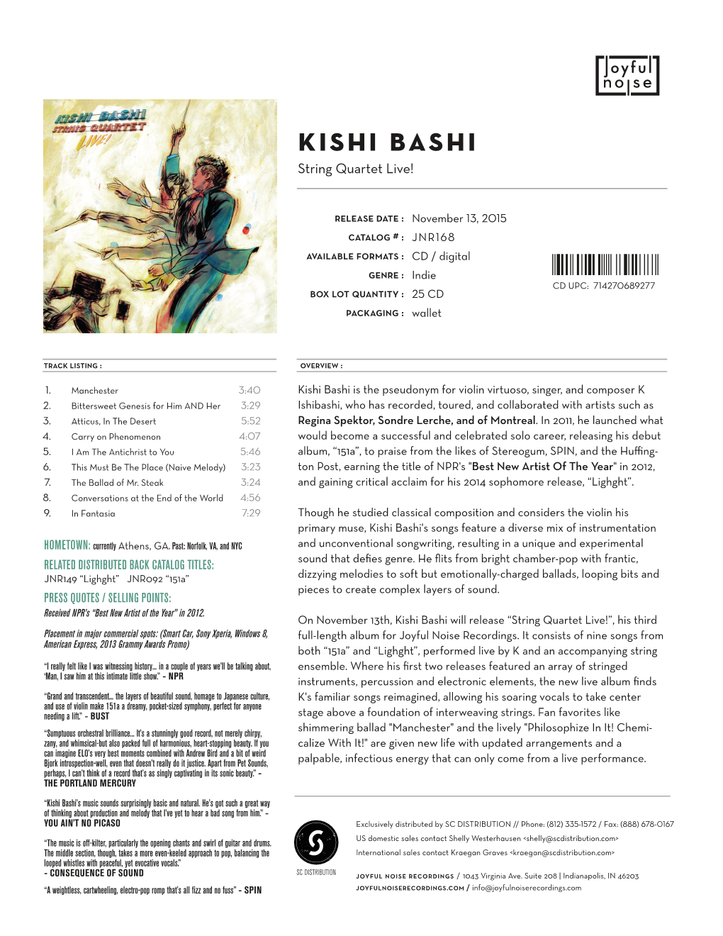 Kishi Bashi String Quartet Live!