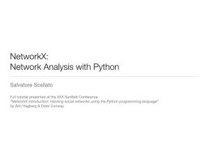 Networkx: Network Analysis with Python