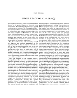 Upon Reading Al-Azraqi