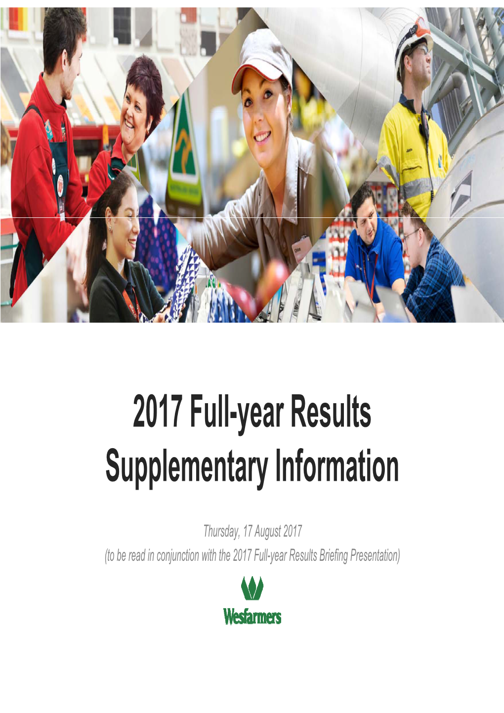 2017 Full-Year Results Supplementary Information 1296 KB