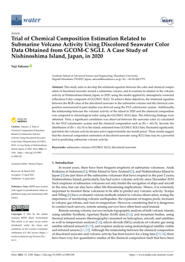Trial of Chemical Composition Estimation Related to Submarine Volcano Activity Using Discolored Seawater Color Data Obtained from GCOM-C SGLI