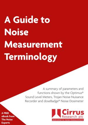 Noise Measurement Terminology Guide