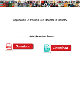 Application of Packed Bed Reactor in Industry