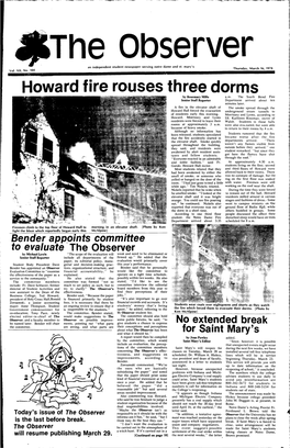 Howard Fire Rouses Three Dorms by Rosemary Mills A.M