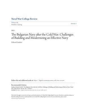The Bulgarian Navy After the Cold War: Challenges of Building And