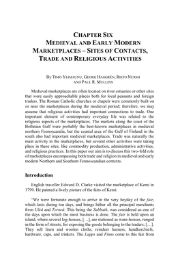 Chapter Six Medieval and Early Modern Marketplaces – Sites of Contacts, Trade and Religious Activities