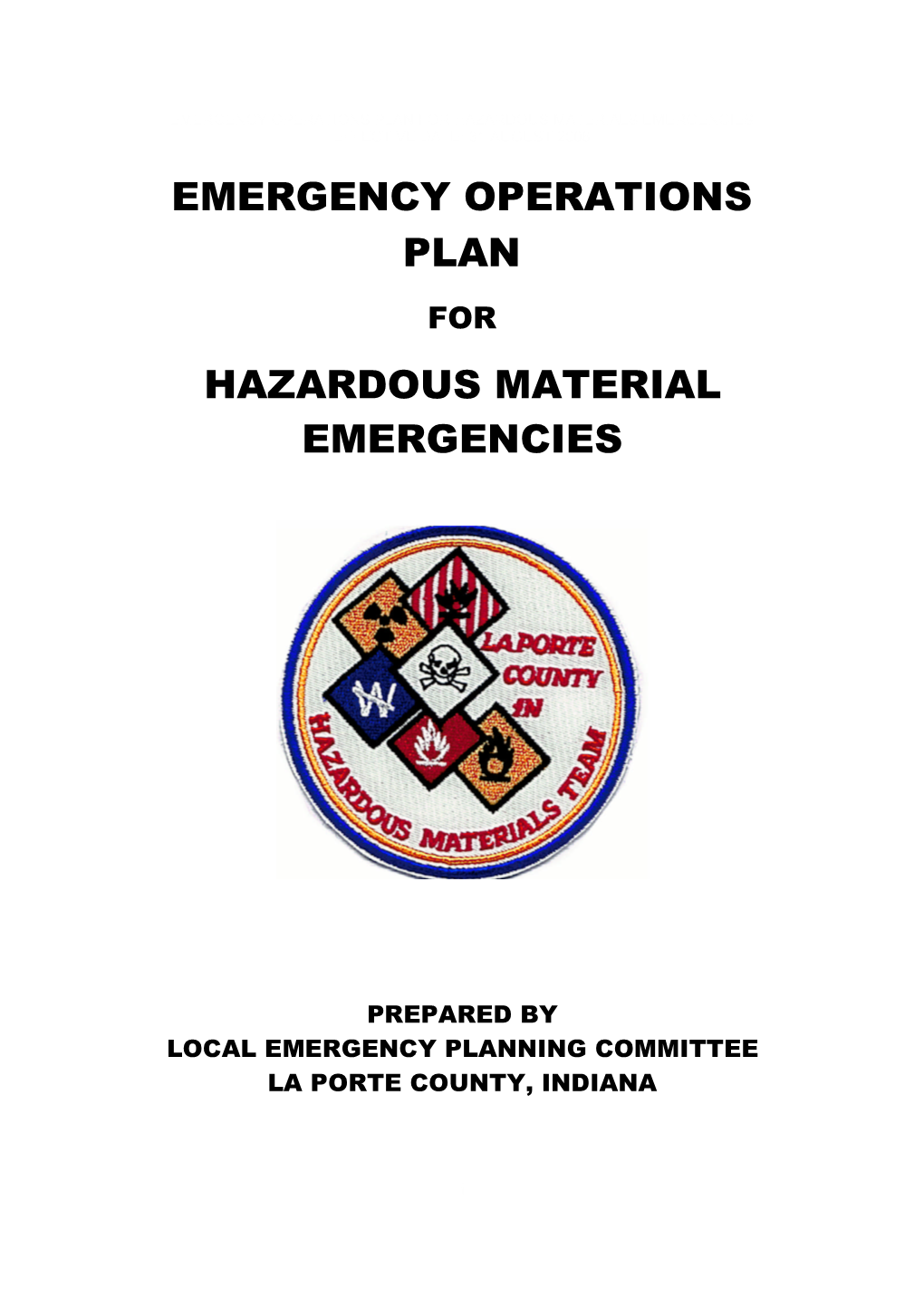 Emergency Operations Plan Hazardous Material