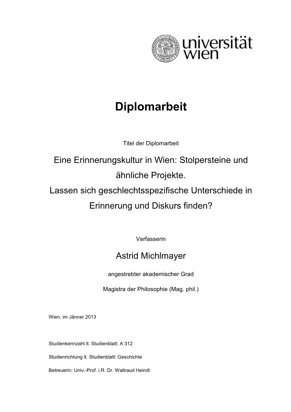 Diplomarbeit