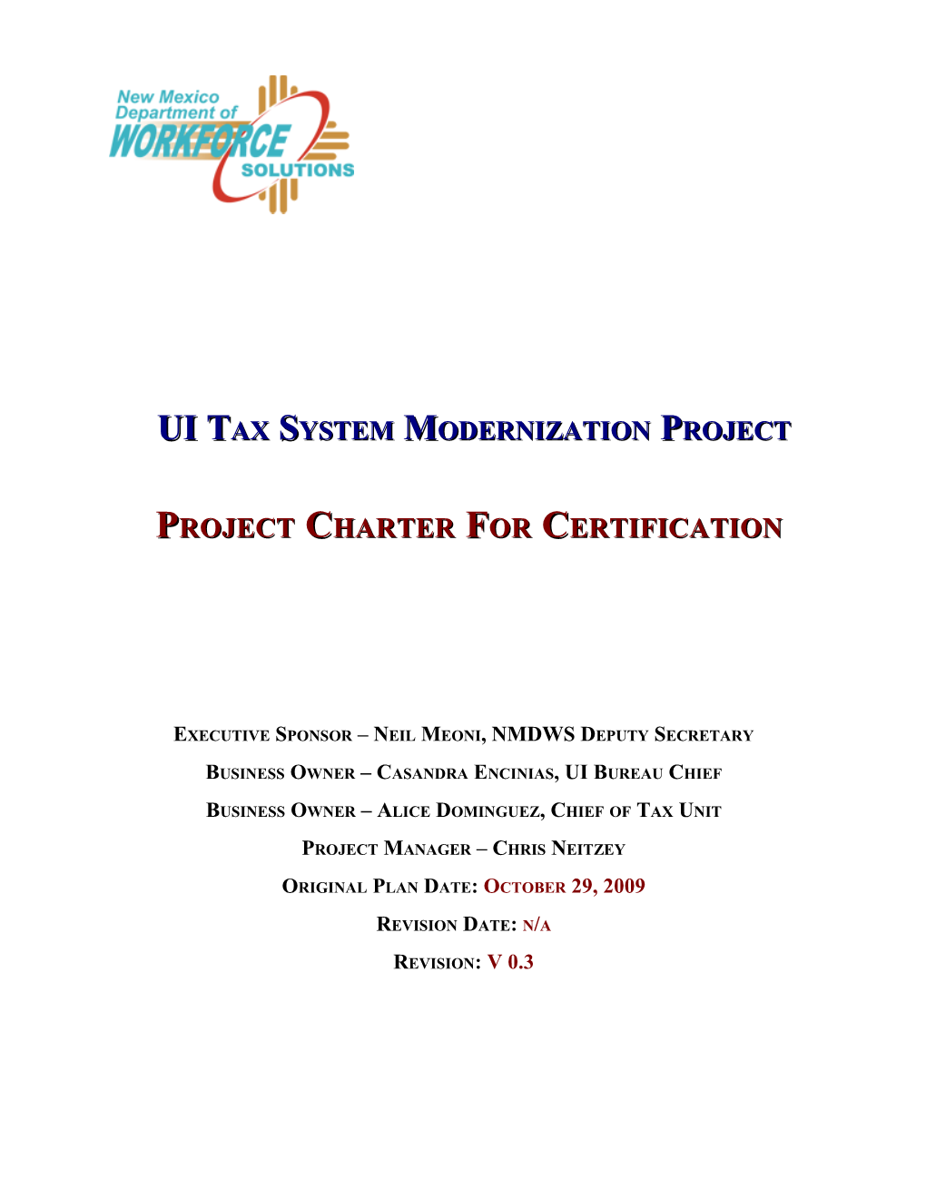 UI Tax System Modernization Project