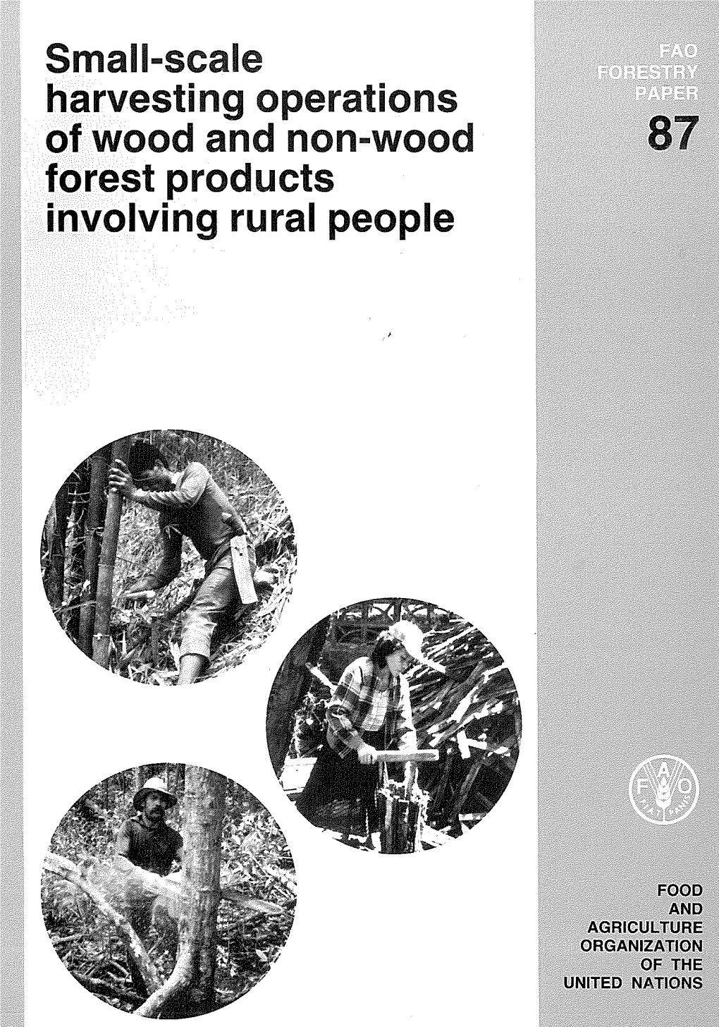 Small-Scale Harvesting Operations of Wood and Non-Wood Forest Products