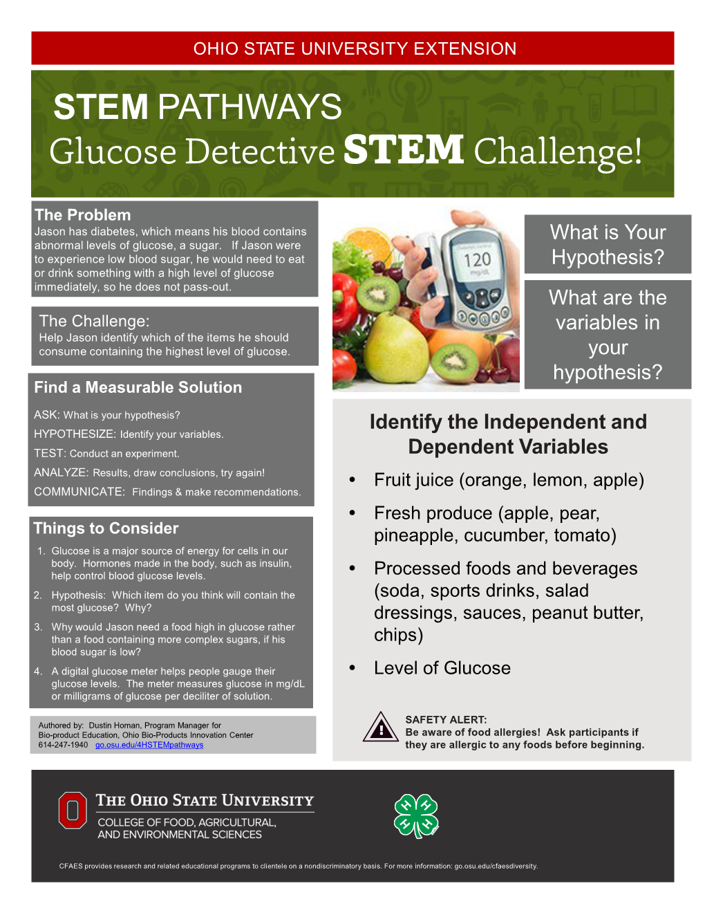 Glucose Detective STEM Challenge!