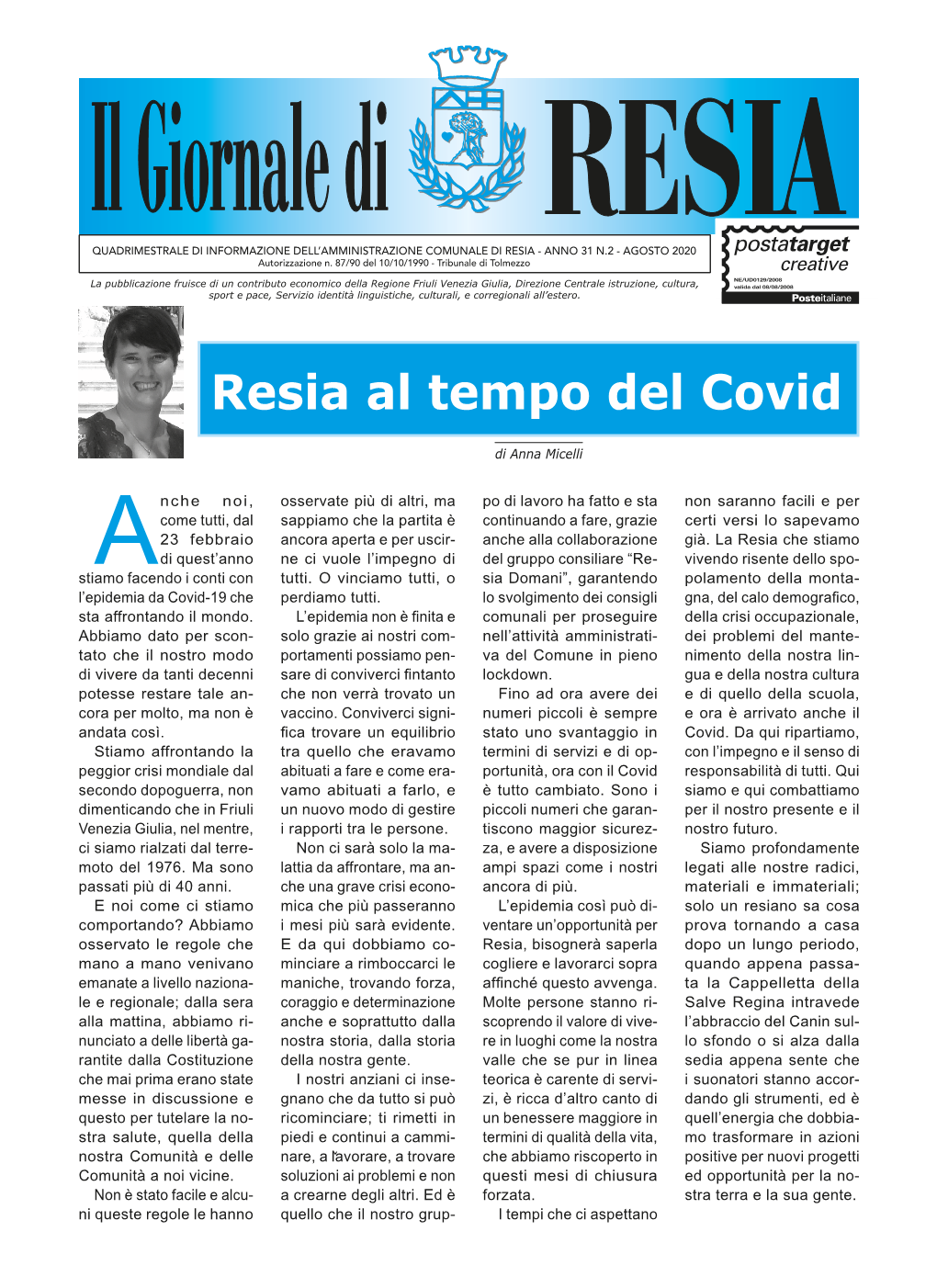 Resia Al Tempo Del Covid