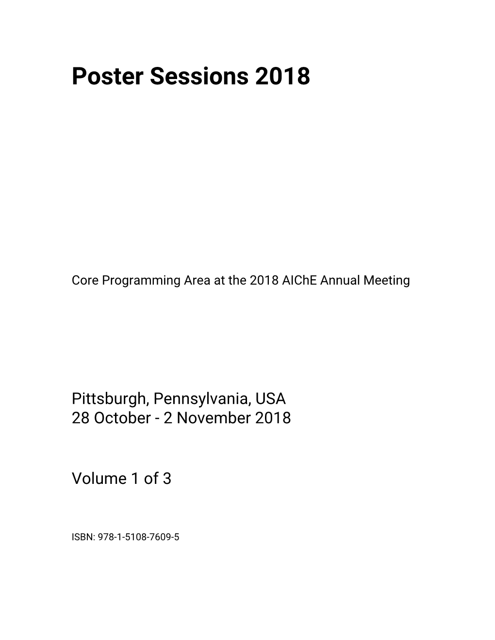 2018 Aiche Annual Meeting