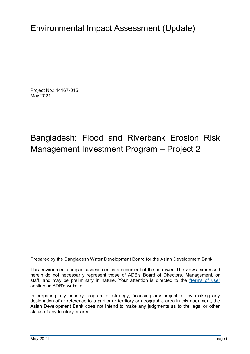 Environmental Impact Assessment (Update)