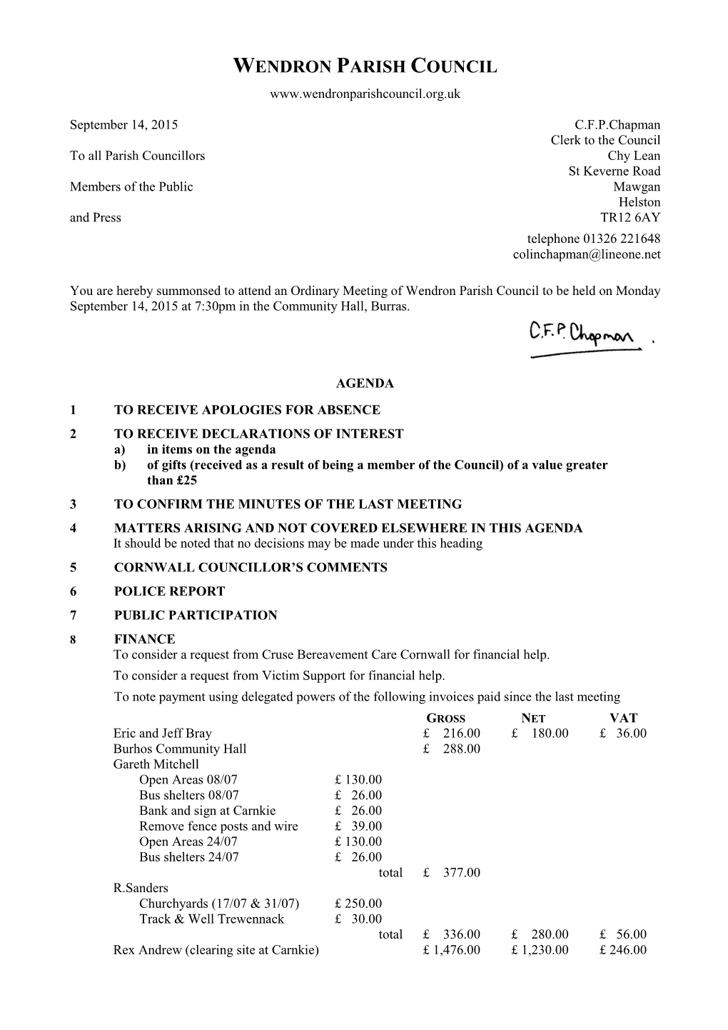 Wendron Parish Council