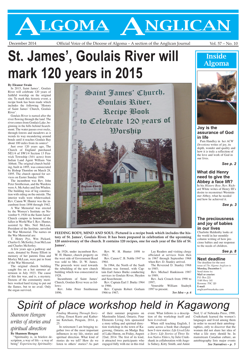 St. James', Goulais River Will Mark 120 Years in 2015