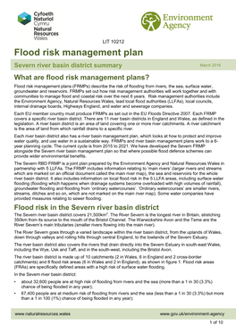 Flood Risk Management Plan Severn River Basin District Summary